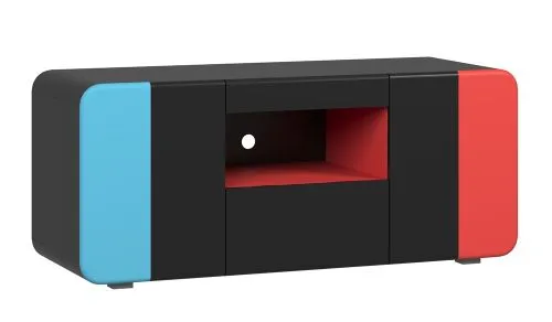 TV-Board Level Up, schwarz, rot, blau – Ansicht 2