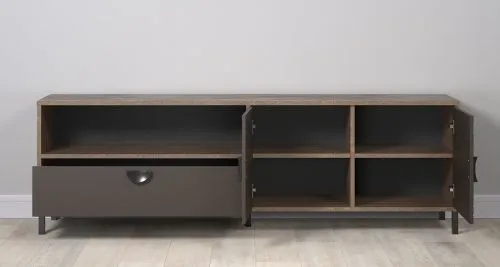 TV-Board Lowboard Fusion | Rostoptik Rusty Flow / Perlbronze