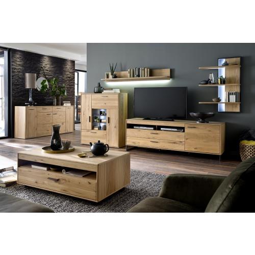 TV-Board Portland | Asteiche Bianco massiv
