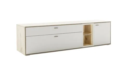 TV-Board Santerno | Soft white / Viking Oak | ohne Beleuchtung