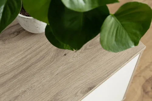 TV-Board Santerno | Soft white / Viking Oak | ohne Beleuchtung