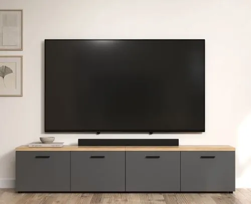 TV-Möbel Baggio | Anthrazit / Coast Evoke Oak | 2-teilig