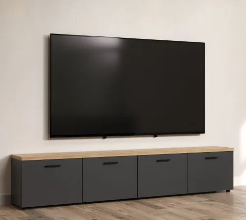 TV-Möbel Baggio | Anthrazit / Coast Evoke Oak | 2-teilig