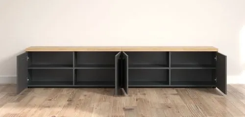 TV-Möbel Baggio | Anthrazit / Coast Evoke Oak | 2-teilig