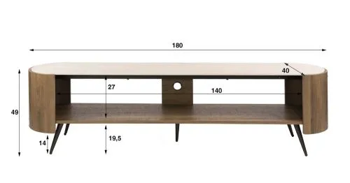 TV-Möbel Nova 180cm | Keramik travertin