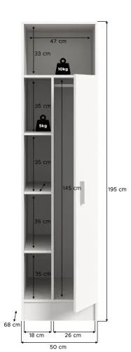 Universalschrank/Badezimmerschrank Free | weiß