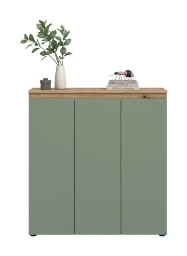 Kommode Scarpa | 105 x 110cm | Smoke green / Evoke Eiche