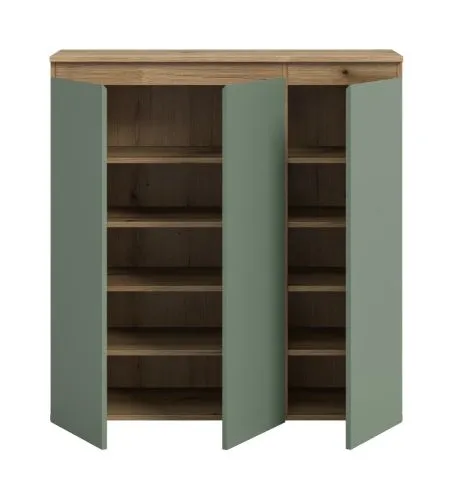 Kommode Scarpa | 105 x 110cm | Smoke green / Evoke Eiche
