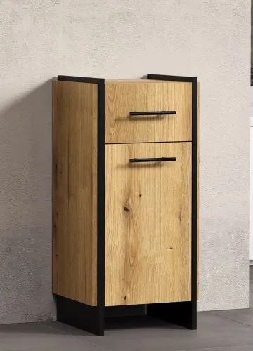 Unterschrank Safiya | Evoke Eiche / Schwarz