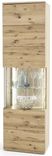 Vitrine 2 Santori | Eiche Bianco | ohne Beleuchtung