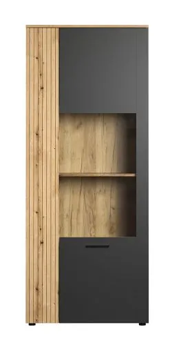 Vitrine Esteban 1 | Anthrazit / Coast Evoke Oak