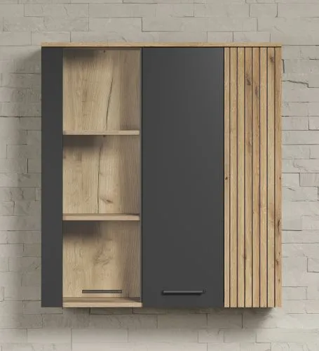 Vitrine Esteban | Anthrazit / Coast Evoke Oak