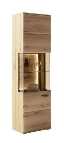 Vitrine Naxos | Eiche Evoke | LED Beleuchtung