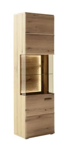 Vitrine Naxos | Eiche Evoke | LED Beleuchtung