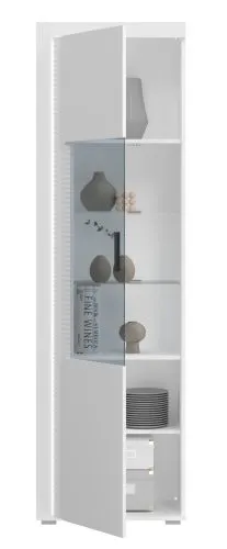 Vitrine Skylight | weiß Hochglanz | inkl. Frontbeleuchtung