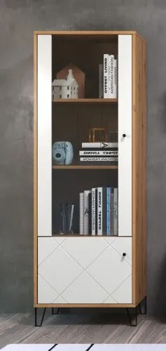 Vitrine Touch | Artisan Eiche / weiß