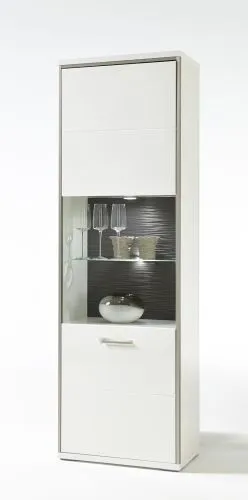 Vitrine Trento 2 | weiß Hochglanz | ohne Beleuchtung