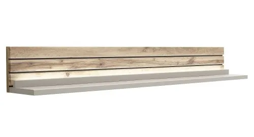 Wandboard Lüttich | Basalt / Wotan Eiche | mit Bandbeleuchtung