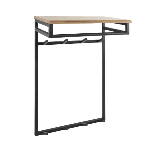 Wandgarderobe Garderobenpaneel Keno 8 Haken | Akazie massiv | natur