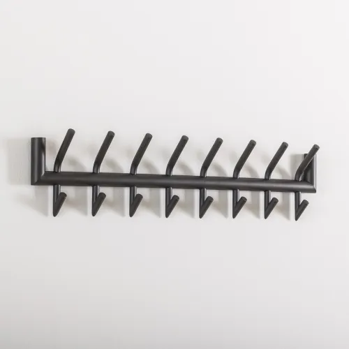 Wandgarderobe Garderobenpaneel Torino 2x8 Haken | Stahl | dunkelgrau