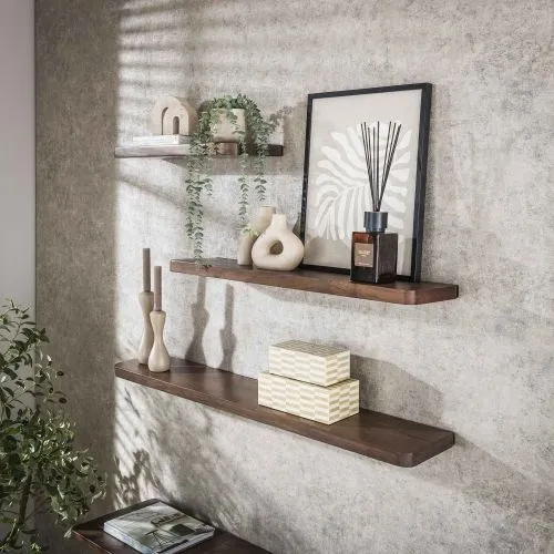 Wandregal Galia | 90cm | Akazie massiv | braun