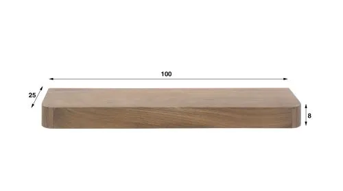 Wandregal Kira | Akazie massiv | braun | 100cm