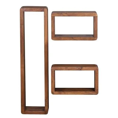 Wandregal Set Boha | 3-teilig | Sheesham holz