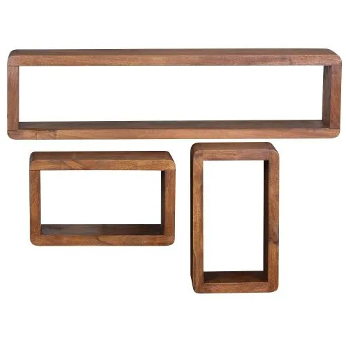 Wandregal Set Boha | 3-teilig | Sheesham holz