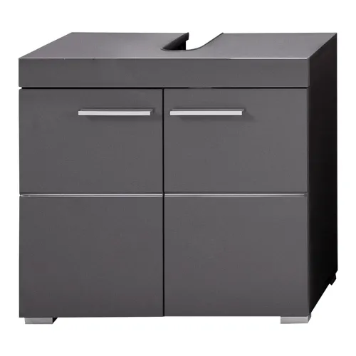 Waschbeckenunterschrank Amanda | Waschtisch | grau Hochglanz
