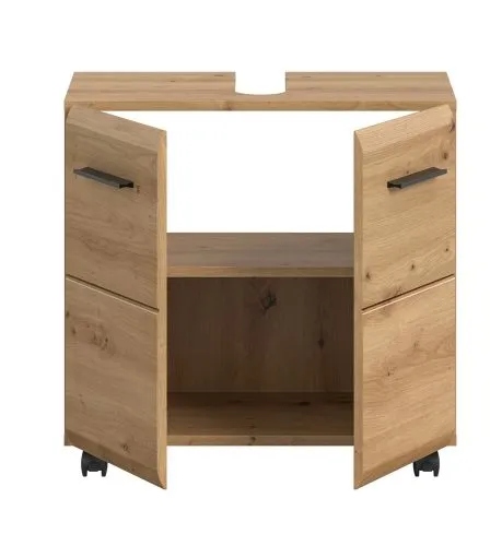 Waschbeckenunterschrank Ice | auf Rollen | Artisan Oak