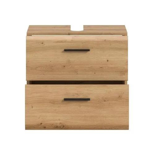 Waschbeckenunterschrank Ice | mit Schubkästen auf Rollen | Artisan Oak
