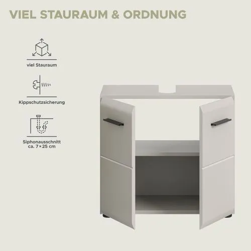Waschbeckenunterschrank Ice | mit Türen | Kaschmir