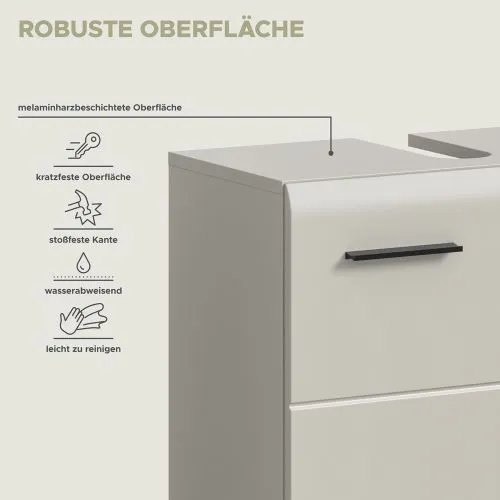 Waschbeckenunterschrank Ice | mit Türen | Kaschmir