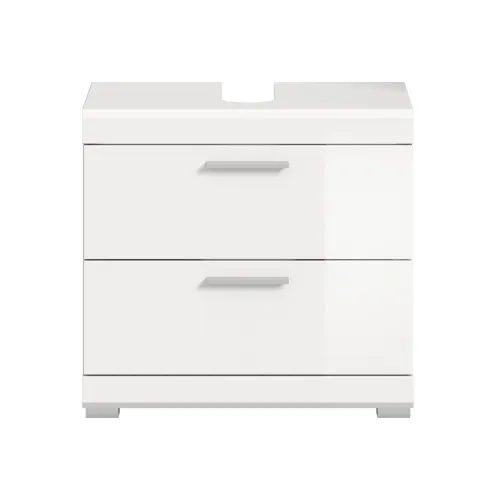 Waschbeckenunterschrank Scout mit Schubkästen weiß Hochglanz / weiß