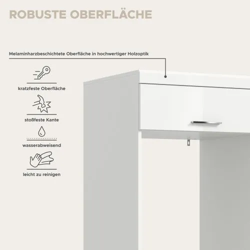 Waschmaschinenschrank Scout | weiß / weiß Hochglanz