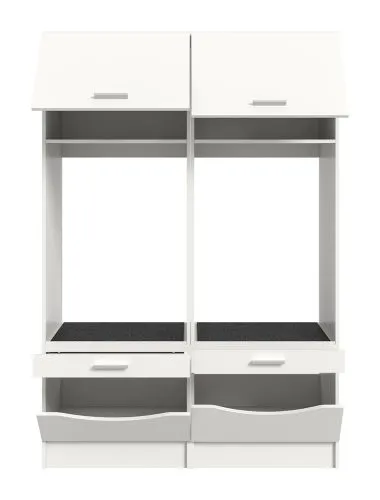 Waschmaschinenschrank Set Free 4 | weiß | 2-teilig