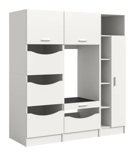 Waschmaschinenschrank Set Free 2 | 3-teilig | weiß