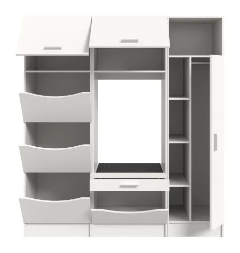 Waschmaschinenschrank Set Free 2 | 3-teilig | weiß