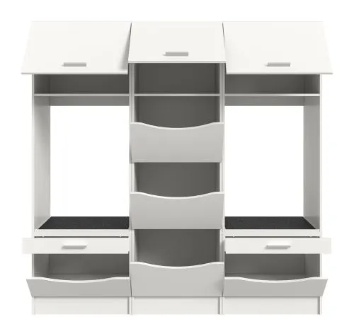 Waschmaschinenschrank Set Free 2 | weiß | 3-teilig