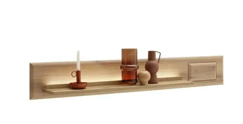 Wohnkombination Naxos | Eiche Evoke | 3-teilig | mit 110 cm Beleuchtung
