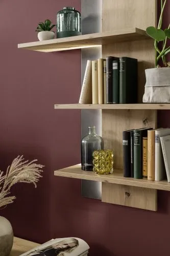 Wohnwand Anbauwand I Buenos Aires | Balkeneiche | 3-teilig | LED Beleuchtung 2