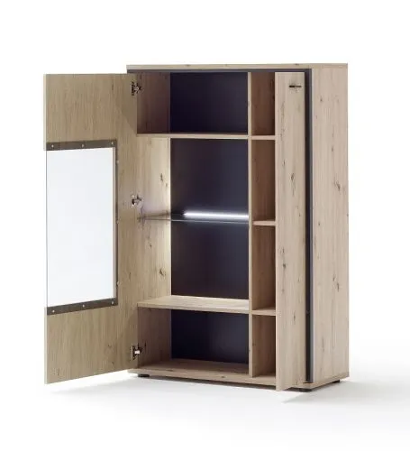 Wohnwand Anbauwand II Buenos Aires | Balkeneiche | 4-teilig | LED Beleuchtung 6