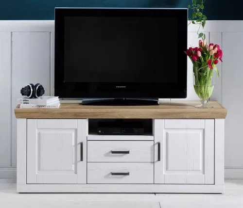 Wohnwand Anbauwand III Brixen | Landhaus modern | Pinie Aurelio / Grandson Oak | 4-teilig | LED Beleuchtung 5