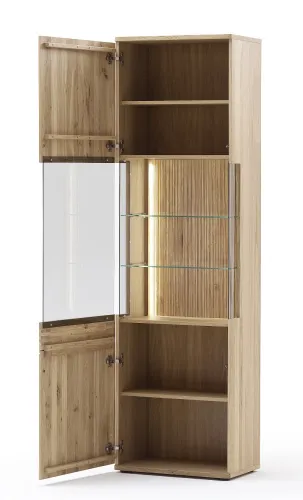 Wohnwand Anbauwand Salvador | Balkeneiche Bianco | 3-teilig