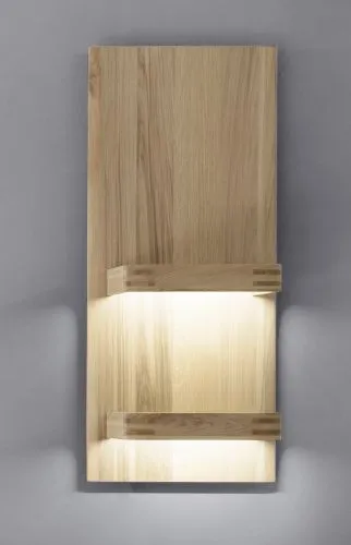 Wohnwand Anbauwand Salvador | Balkeneiche Bianco | 3-teilig | LED 1a