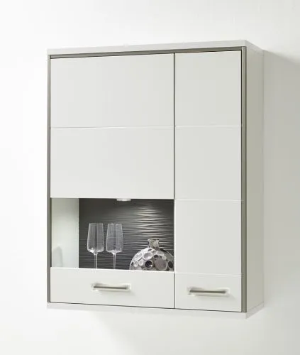 Wohnwand Trento 4 | weiß Hochglanz | 5-teilig | LED Beleuchtung 3