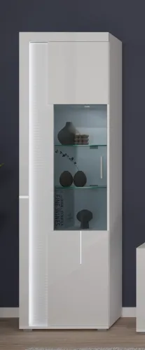 Wohnwand Wohnkombination 4 Skylight | weiß Hochglanz | 3-teilig